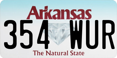 AR license plate 354WUR