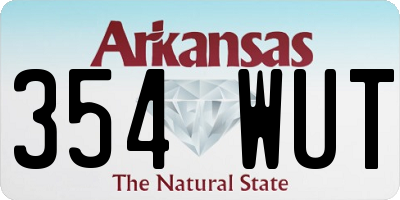 AR license plate 354WUT