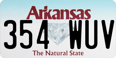 AR license plate 354WUV