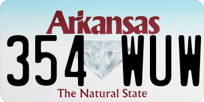 AR license plate 354WUW
