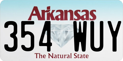 AR license plate 354WUY