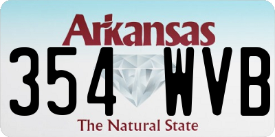 AR license plate 354WVB