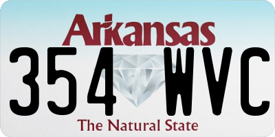 AR license plate 354WVC