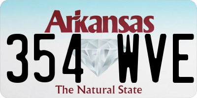 AR license plate 354WVE