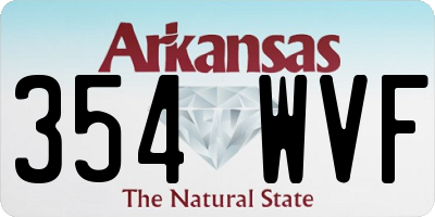 AR license plate 354WVF