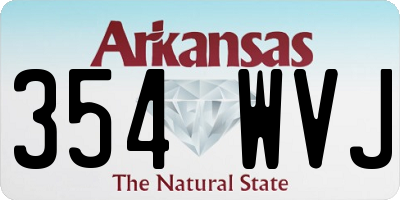 AR license plate 354WVJ