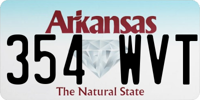 AR license plate 354WVT