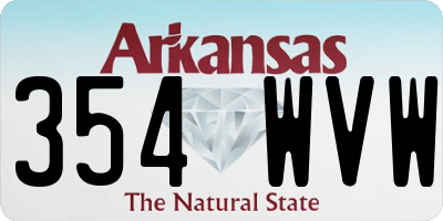 AR license plate 354WVW