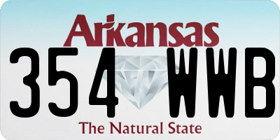 AR license plate 354WWB