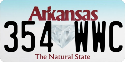 AR license plate 354WWC