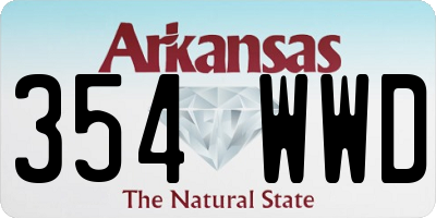 AR license plate 354WWD