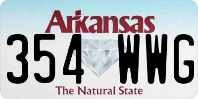 AR license plate 354WWG