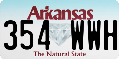 AR license plate 354WWH