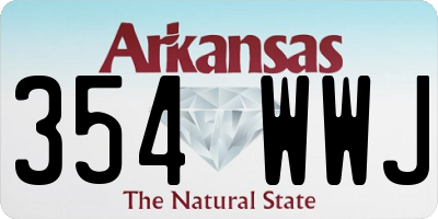 AR license plate 354WWJ