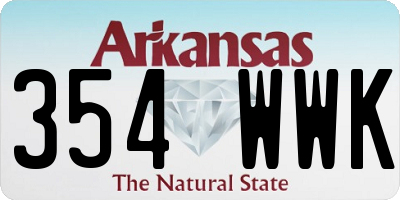 AR license plate 354WWK