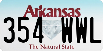 AR license plate 354WWL