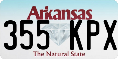 AR license plate 355KPX