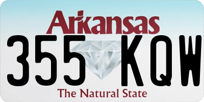 AR license plate 355KQW