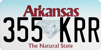AR license plate 355KRR