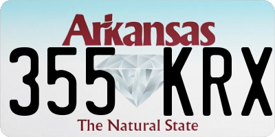AR license plate 355KRX