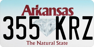 AR license plate 355KRZ