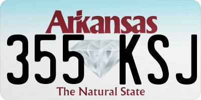 AR license plate 355KSJ