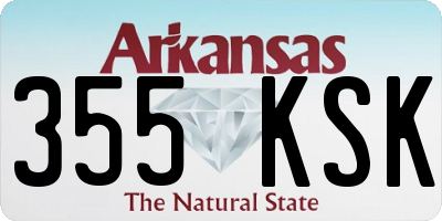 AR license plate 355KSK