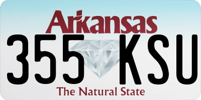 AR license plate 355KSU