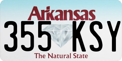 AR license plate 355KSY