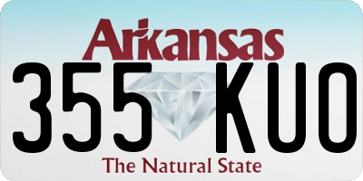AR license plate 355KUO
