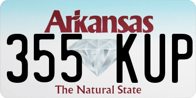 AR license plate 355KUP
