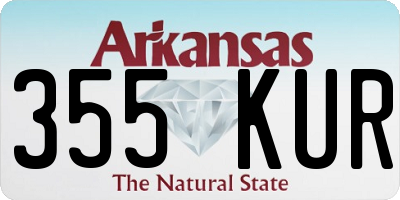 AR license plate 355KUR