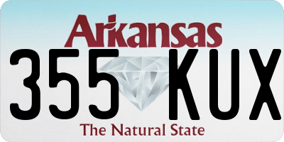 AR license plate 355KUX