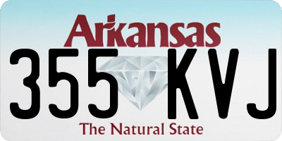 AR license plate 355KVJ