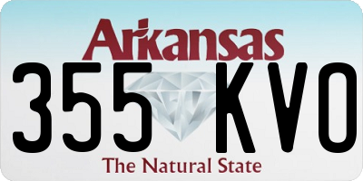 AR license plate 355KVO