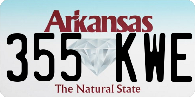 AR license plate 355KWE
