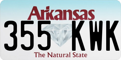 AR license plate 355KWK