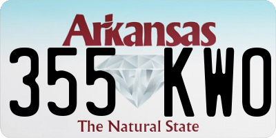 AR license plate 355KWO