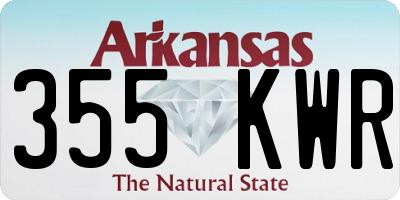 AR license plate 355KWR