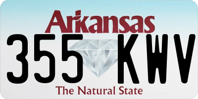 AR license plate 355KWV