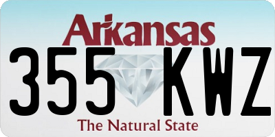 AR license plate 355KWZ