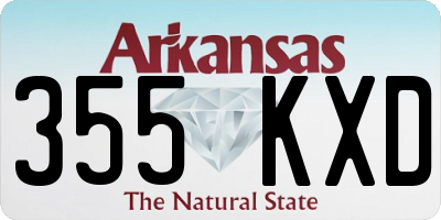 AR license plate 355KXD