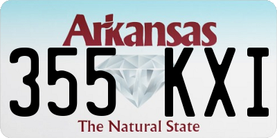 AR license plate 355KXI