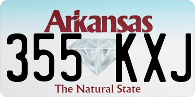 AR license plate 355KXJ