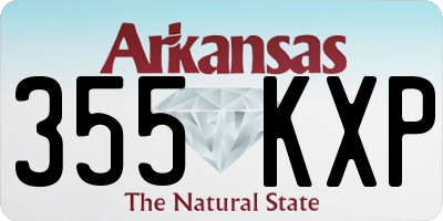 AR license plate 355KXP