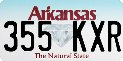 AR license plate 355KXR