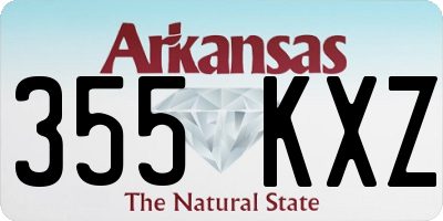 AR license plate 355KXZ