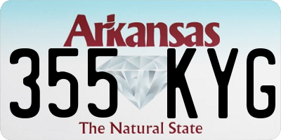 AR license plate 355KYG