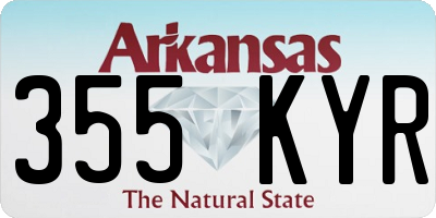 AR license plate 355KYR