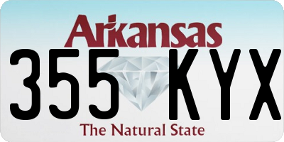 AR license plate 355KYX